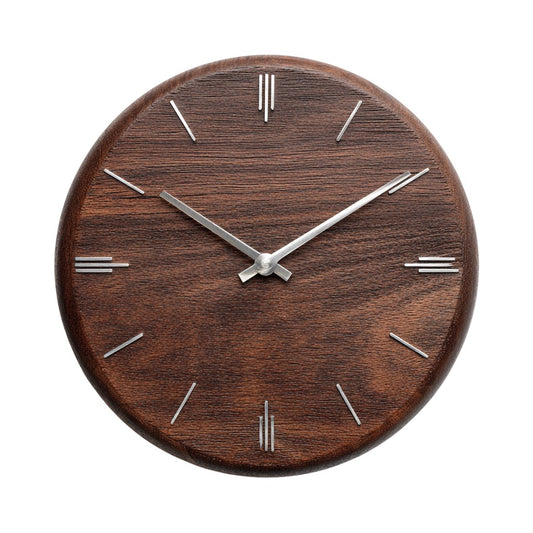 Nordic Walnut Silent Clock - Natural Wood Edition